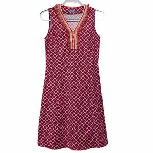 J. MCLAUGHLIN Pink Patterned Sleeveless Dress Smal